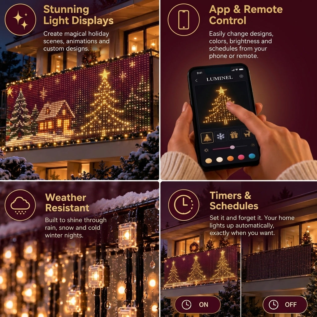 Luminel™ Smart Curtain LED Lights