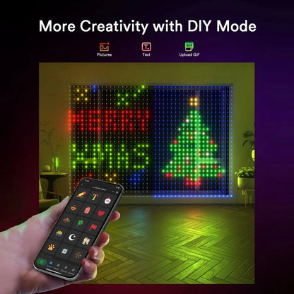1/2PCS Smart Curtain Lights RGB Curtain String Lights with App Remote Music Sync Dynamic DIY for Indoor Outdoor Xmas Wall Decor