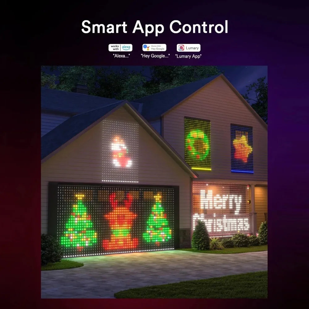 1/2PCS Smart Curtain Lights RGB Curtain String Lights with App Remote Music Sync Dynamic DIY for Indoor Outdoor Xmas Wall Decor